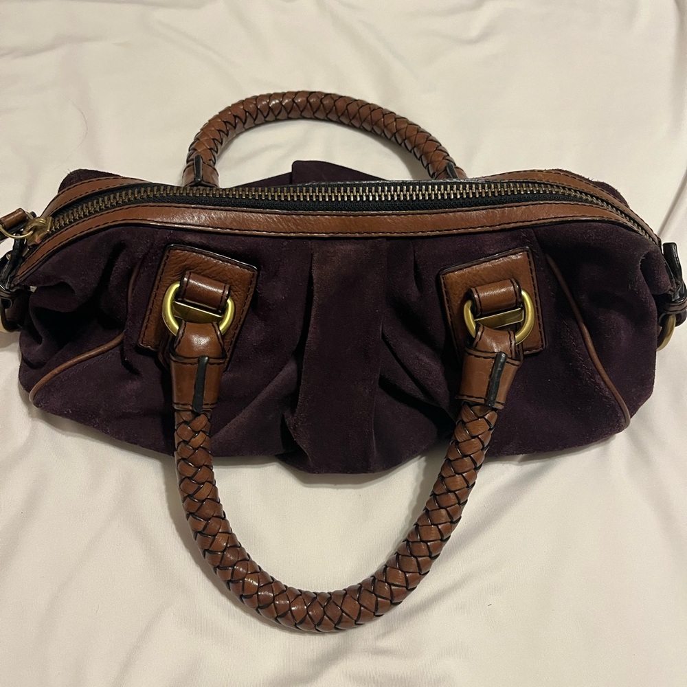 Banana Republic Brown and Purple Satchel